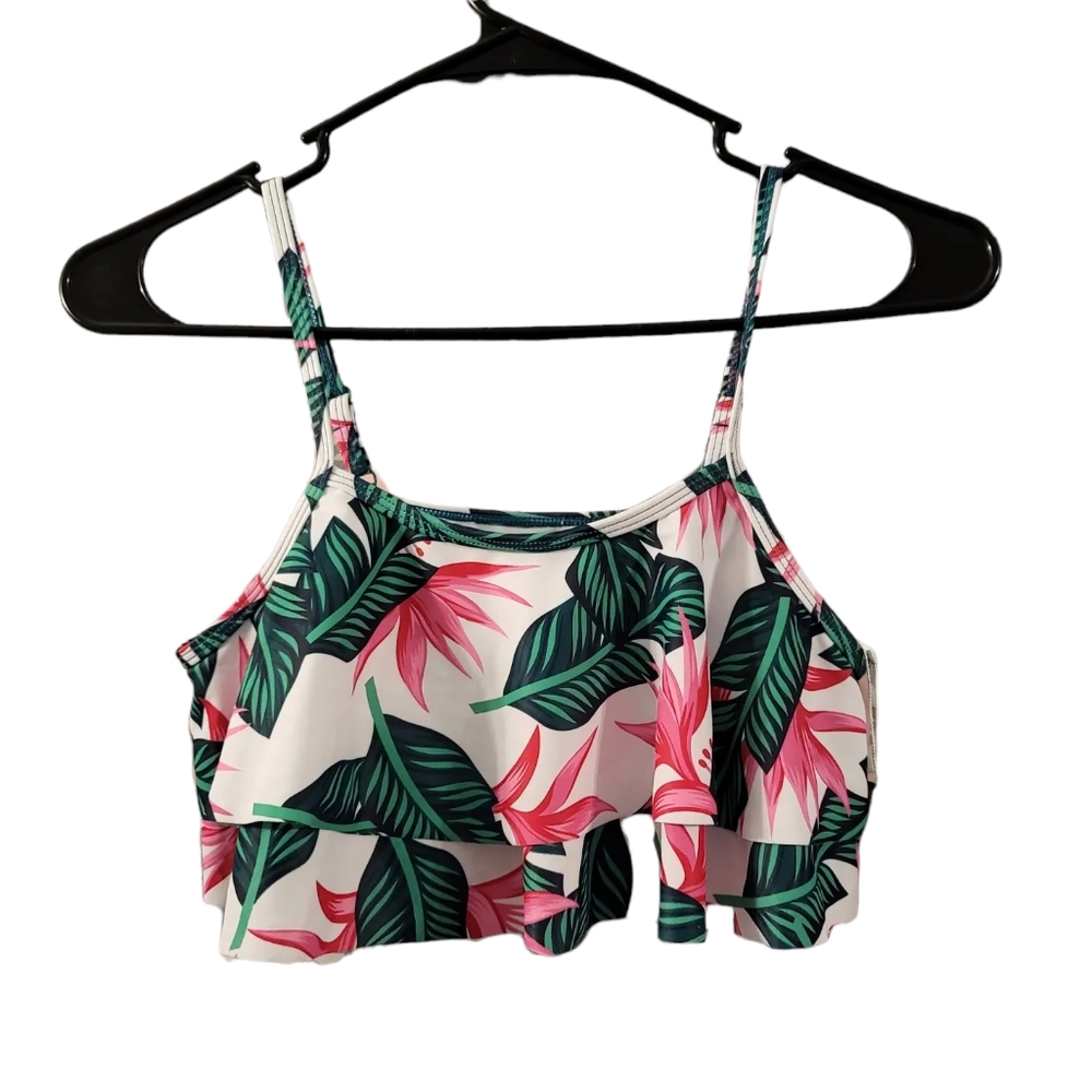 Girls Floral Swim Top - 12/14